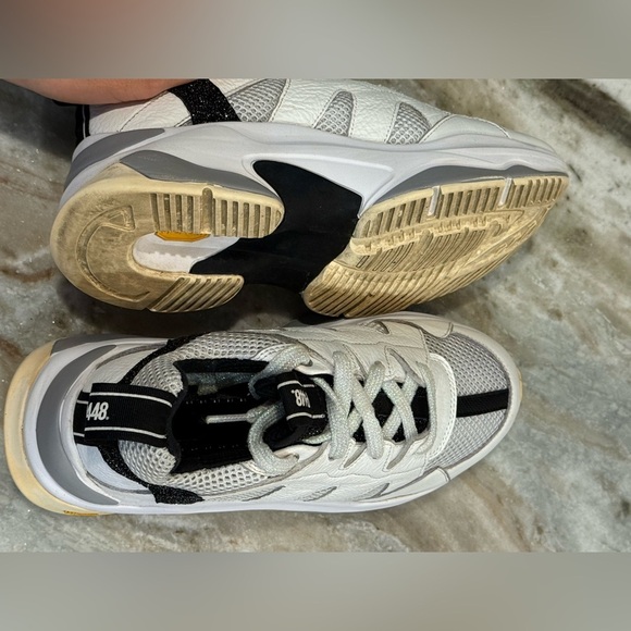 Women’s P448 Luke white glitzy chunky sneakers- Size 37 - Picture 9 of 13